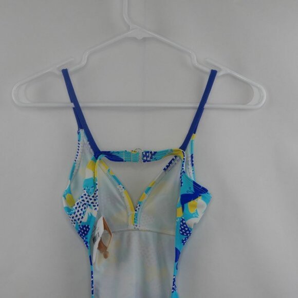 OP One Piece Swimsuit Butterflies Blue Yello White (SW 001) - Picture 2 of 7